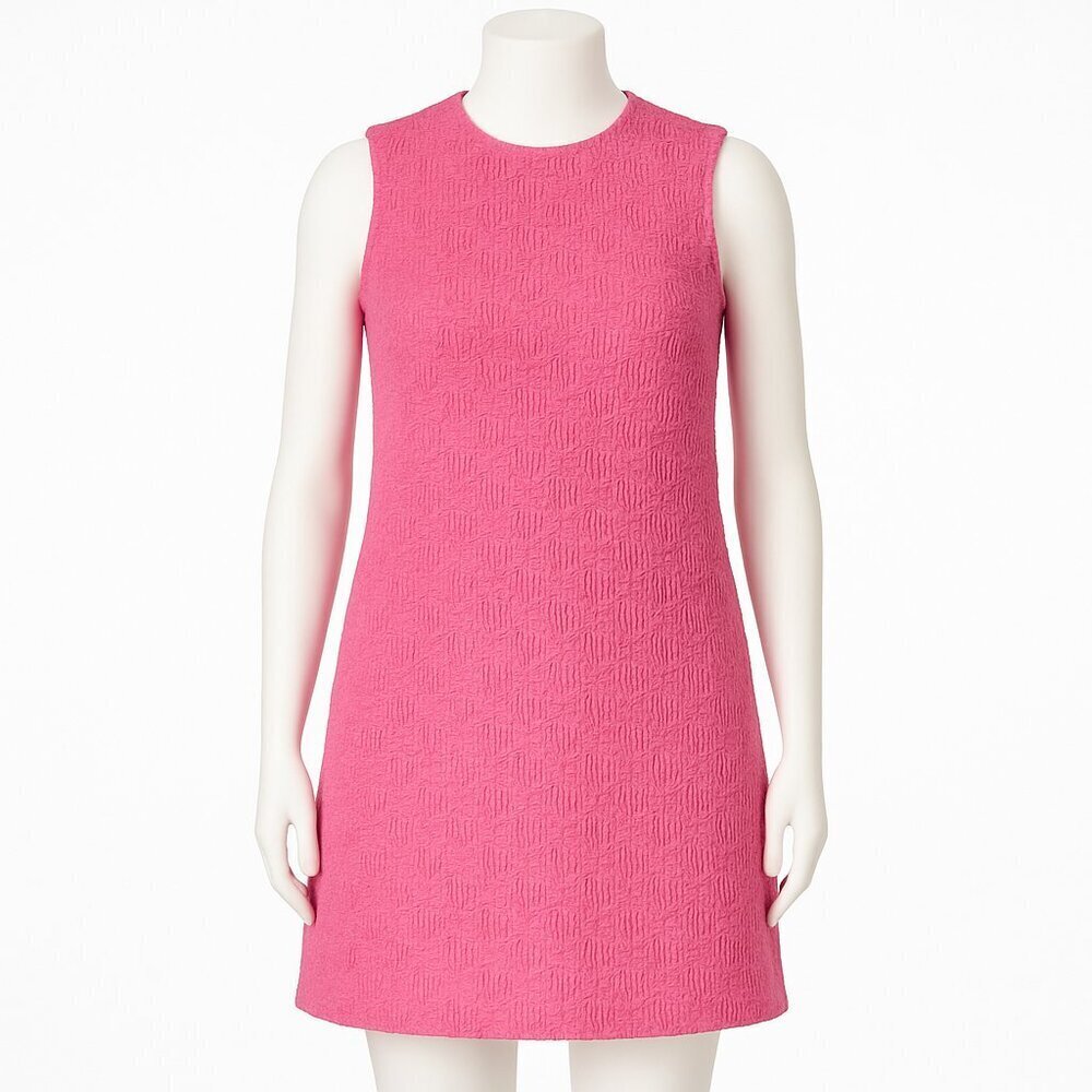 Porridge by Anthopololgie Textured Slim Knit Mini Dress Pink Size XL NWT